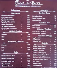 Chick N Serve menu 1