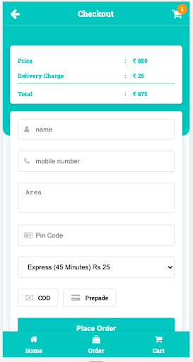 Screenshot Meri Basket - Online Grocery S