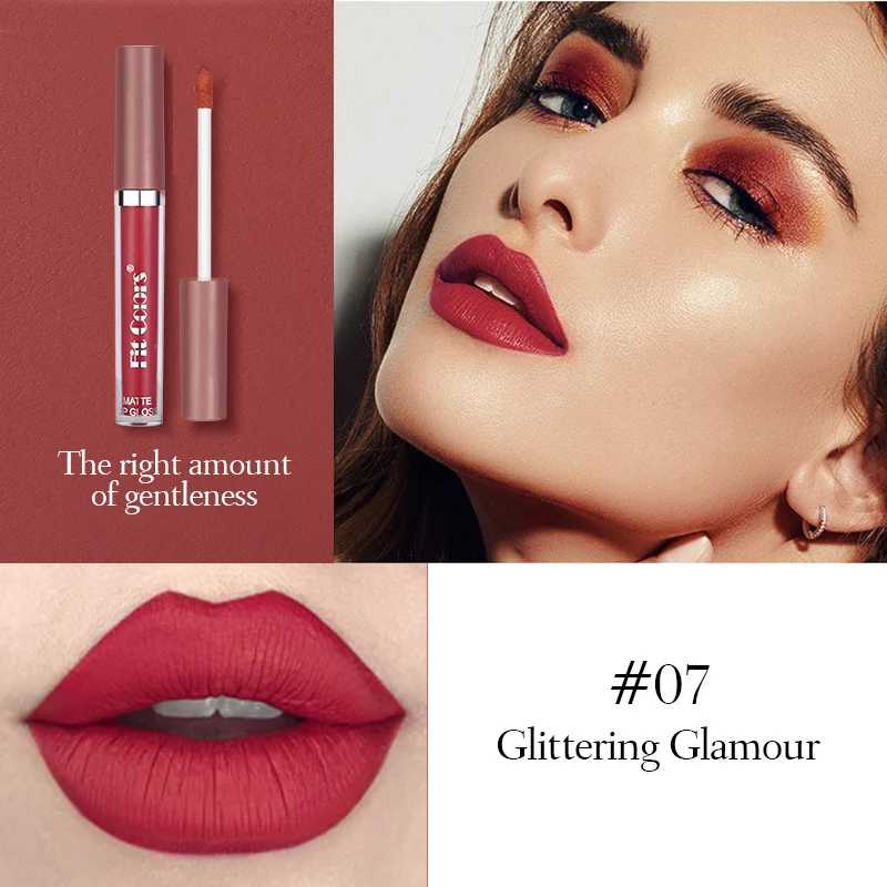 Matte Non-Staining Cup Lip Gloss, 8 Colors, Long Lasting, Misty Liquid, Thin Tube Lipstick. Beautiful colors and a comfo
