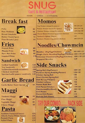 Msg Cafe Restaurant menu 