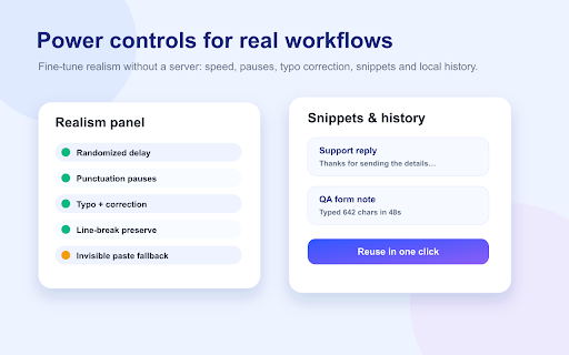 TypeFlow Human Typer screenshot 4