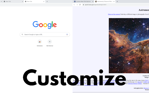New Tab Customizer (and Redirecter)