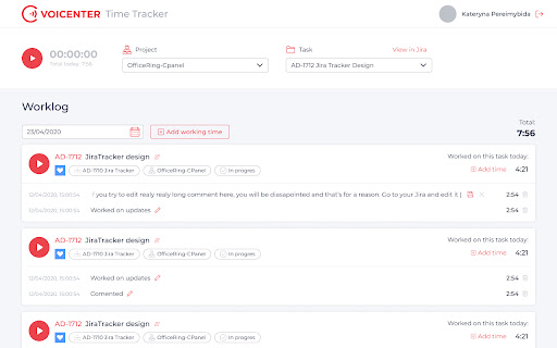 Jira Time Tracker