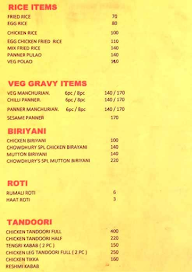 Choudhury's Kitchen menu 1