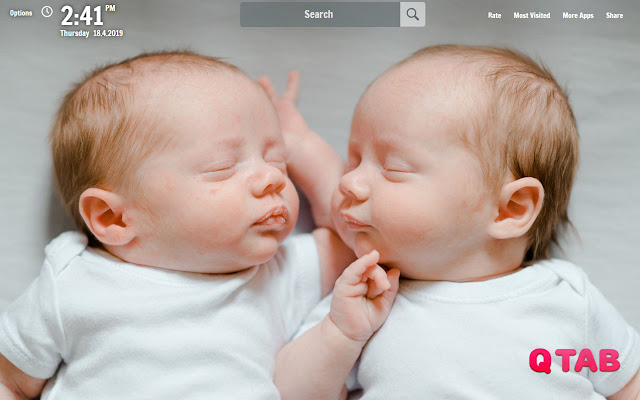 Twins Baby pictures New Tab Wallpapers