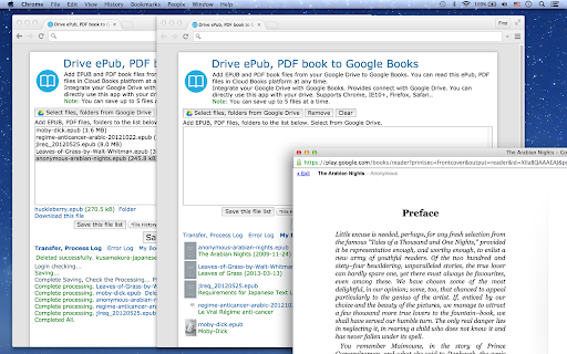Drive ePub, PDF book to Google Books™