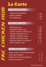 FKC Chicken Hub menu 1