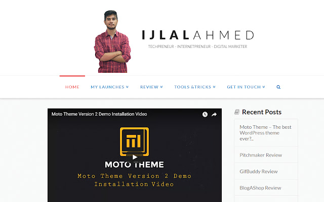Personal Blog of Ijlal Ahmed chrome extension