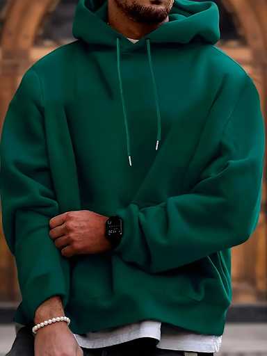 Title 2, Mens Solid Color Hooded Jumper, a comfortable ...