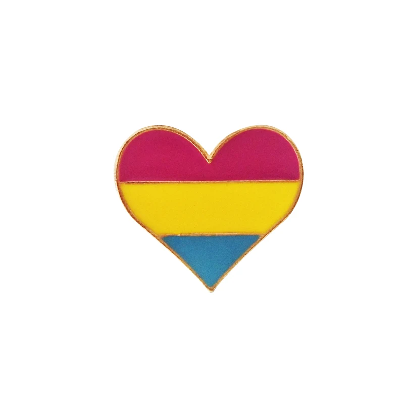 LGBT Love Is Love Avareness Značka sa broškom sa duginim srcem