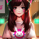 School lessons | Overwatch Charming girl D.Va Chrome extension download