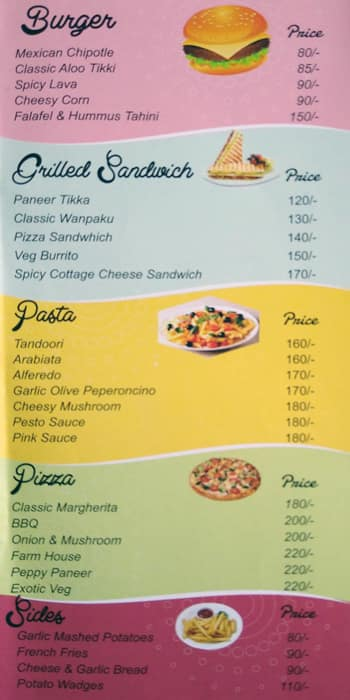 Broomie's menu 