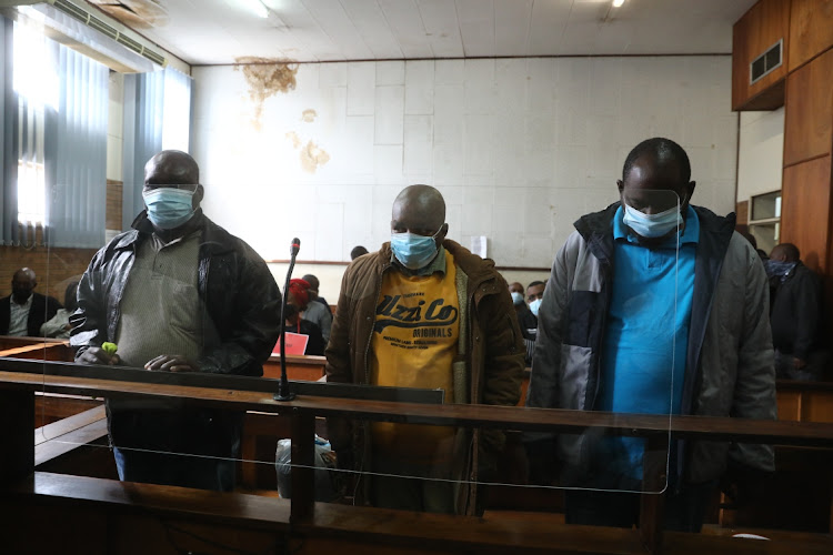 Sipho Mkhatshwa, Philemon Lukhele and Albert Gama appeared in the Nelspruit magistrate's court on Monday.