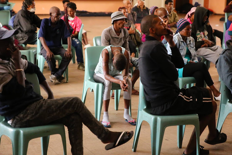 Homeless people at the Daku Hall in Kwazakhele received a visit from Eastern Cape Legislature deputy speaker Mlibo Qoboshiyane on April 6. The hall is being used as a temporary shelter during the Covid-19 lockdown in Port Elizabeth