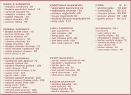 Sandwich Hub menu 1