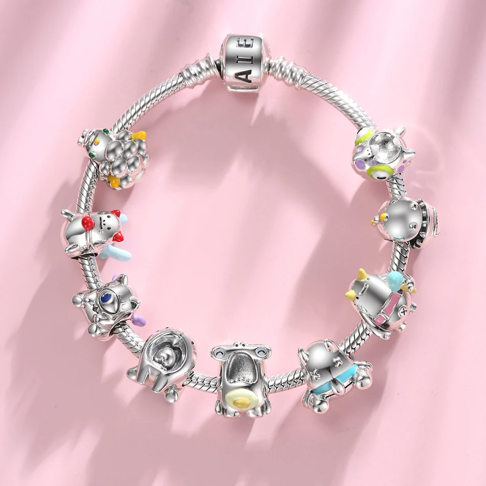 S925 Cuentas de plata esterlina Cadena de hueso de serpiente Accesorios de plata sueltos para crear joyas únicas y elegantes, personalizadas.