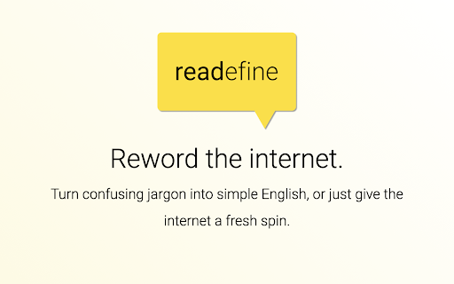 Readefine - Reword the Internet