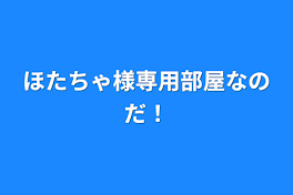 ほたちゃ様専用部屋なのだ！