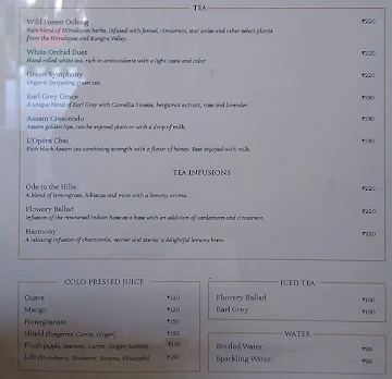 L'Opera Salon de The menu 