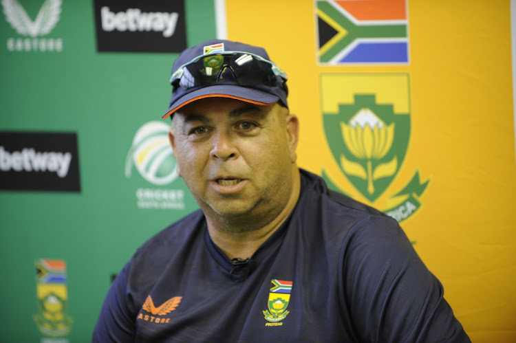 Shukri Conrad during the men's national cricket team press conference at Mangaung Oval in Bloemfontein on January 25. Picture: CHARLE LOMBARD/GALLO IMAGES