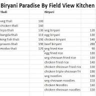 Biryani Paradise By Field View Kitchen menu 1