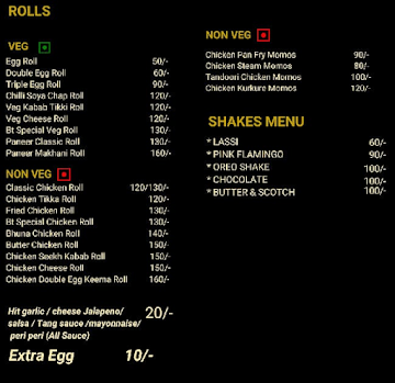 Belly Town Cafe menu 