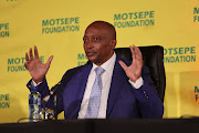 Patrice Motsepe speaking at a press conference at the Sandton Convention Centre in Johannesburg on July 1 2022.