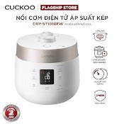 Nồi Cơm Điện Tử Áp Suất Kép Cuckoo 1.8L Crp - St1010Fw (Màu Trắng) - Lòng Nồi Phủ Men Xwall Độc Quyền - Bảng Điều Khiển Thông Minh - Nhiều Chế Độ Nấu Ăn - Sản Xuất Tại Hàn Quốc - Hàng Chính Hãng Cuckoovina