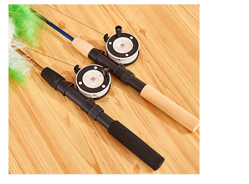 Title 2, Teaser Feather Toys Kitten Funny Retractable Ro...