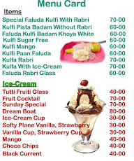 Yours Choice Kulfi and Ice cream parlor menu 2