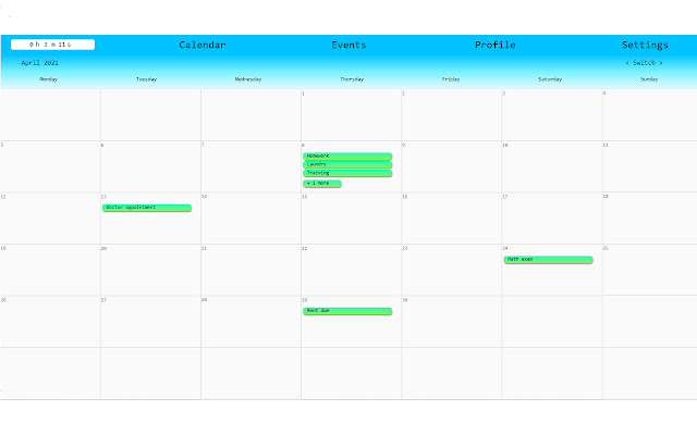 Calendar+ chrome extension