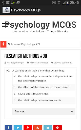 Psychology MCQs