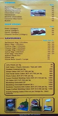 Brownie Point menu 2