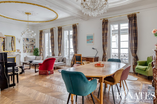 Elegant living dining room parquet decorated - Buy this luxury apartment / penthouse in Rouen, 5 rooms, 4 bedrooms