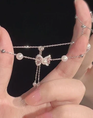 Bow Pearl Armband Sweet Light Luxur - 0
