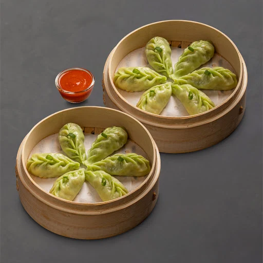 Steamed Veg Darjeeling Momo With Momo Chutney - 12 Pcs