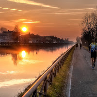 jogging lungo il Naviglio di 