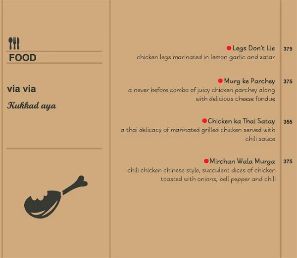 Ministry of Bar Exchange menu 