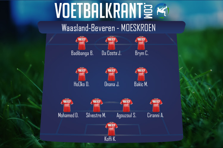 Opstelling Moeskroen | SK Beveren - Moeskroen (05/12/2020)