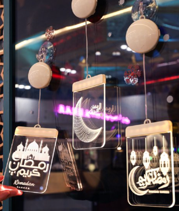 Lumières de Fenêtre Décoratives Fête de Ramadan,Lampe suspendue à