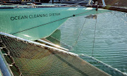 The Ocean Cleaning System gives a second use to the traditional catamaran trampoline to act as a net to catch floating rubbish.