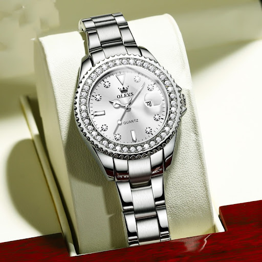 Title 1, Diamond Quartz Womens Stainless Steel Watch