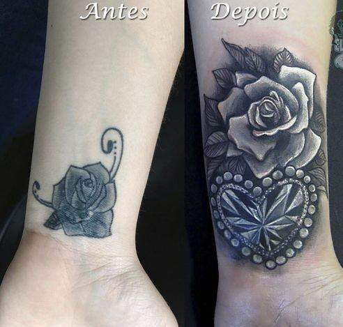 flower tattoo cover up on wrist