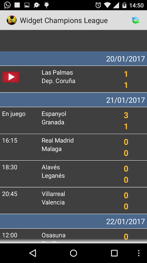 Widget La Liga 2016/17 - Android Apps on Google Play