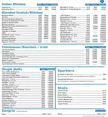 Koramangala Social menu 