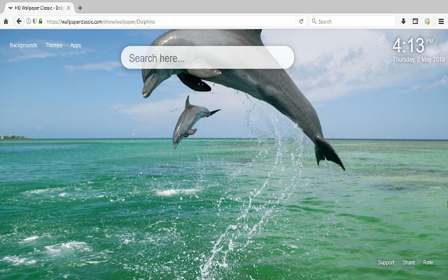 イルカの壁紙のHD NewTabテーマ