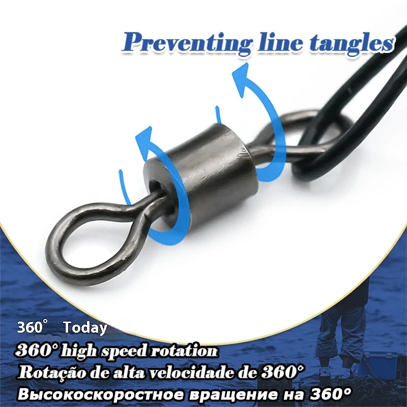 Accesorios de pesca con alambre de acero anti-mordedura con doble hebilla para mayor seguridad, ideal para peces fuertes y evitar roturas.