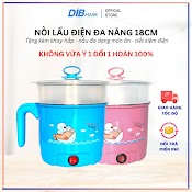 Nồi Lẩu Điện Đa Năng Mini Ca Nấu Mì Siêu Tốc Tiện Lợi 18Cm Dung Tích 1.8L Dib Mark