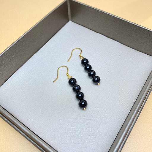 Title 5, Natural Silver Earrings for Women, Simple and E...