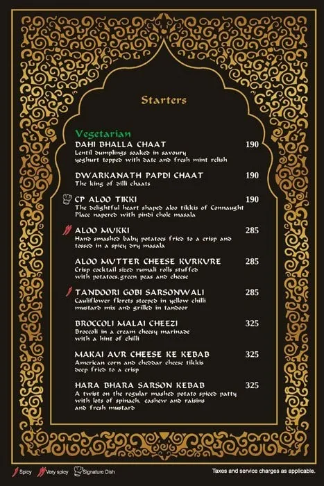 Sultans of Spice -  BluPetal Hotel menu 